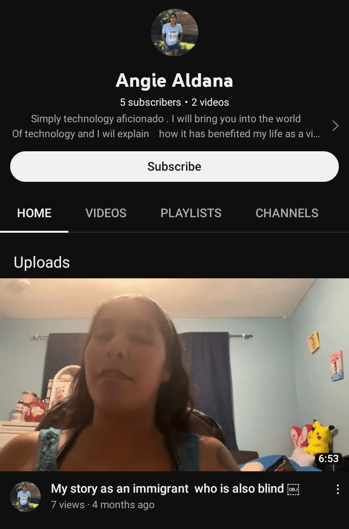 Watch “My story as an immigrant  who is also blind ” on&nbsp;YouTube