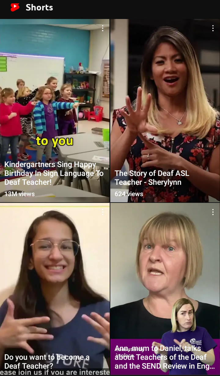 4 DEAF TEACHERS: YouTube&nbsp;Shorts