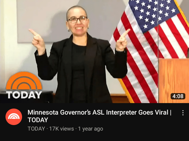 Watch “Minnesota Governor’s ASL Interpreter Goes Viral | TODAY” on&nbsp;YouTube